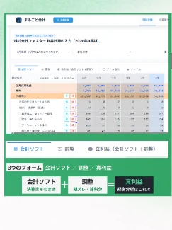 まるごと会計の画面イメージ
